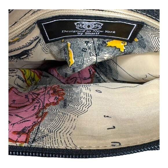 Sharif Crossbody Bag New York Cat Design Hand Painted Egyptian Strap READ - Picture 14 of 14